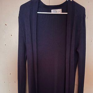 Navy cardigan, long